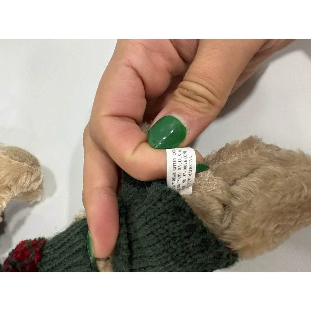 The Bearington Collection Ornament Set Tiny Bears Boy And Girl Sweaters  4.5”